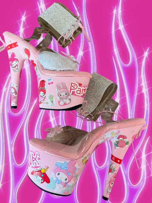 pink party heels